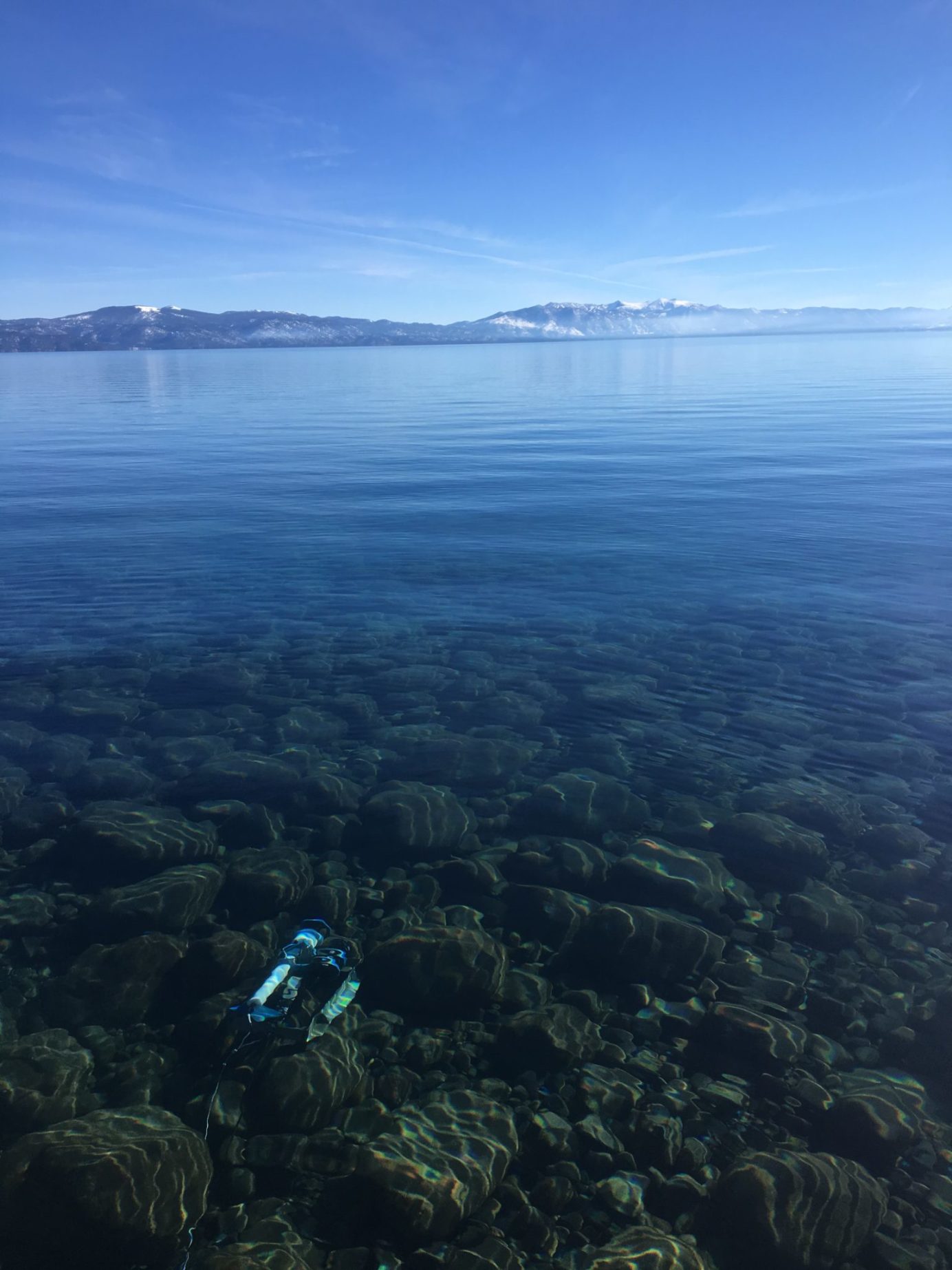 An RBRmaestro and Turner C3 underwater in Lake Tahoe