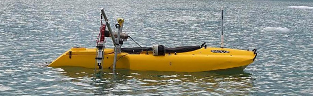 THE WHOI JETYAK WITH MOUNTED INSTRUMENTATION INCLUDING AN RBRCONCERTO CTD (WHITE).
