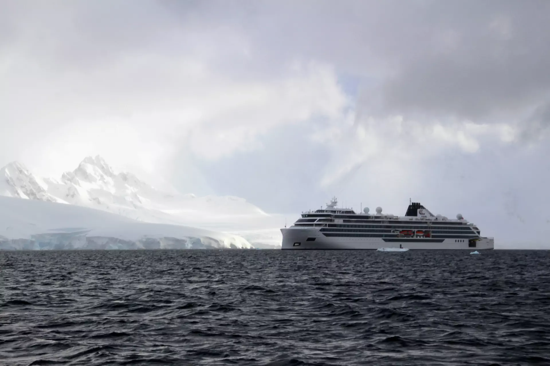 Cruise ship in the Antarctic