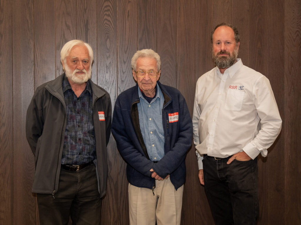 RBR founder Richard Brancker stands between former President Frank Johnson (left) and current President Greg Johnson.