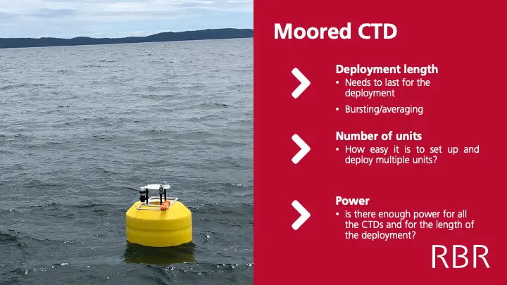 Screenshot from the RBR webinar on "How to choose the right CTD"