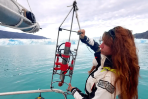 Nicole Trenholm holding a CTD