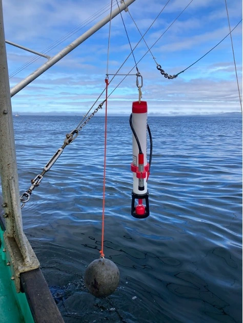 CTD deployment from a fishing troller. Photo credit Jim Moore