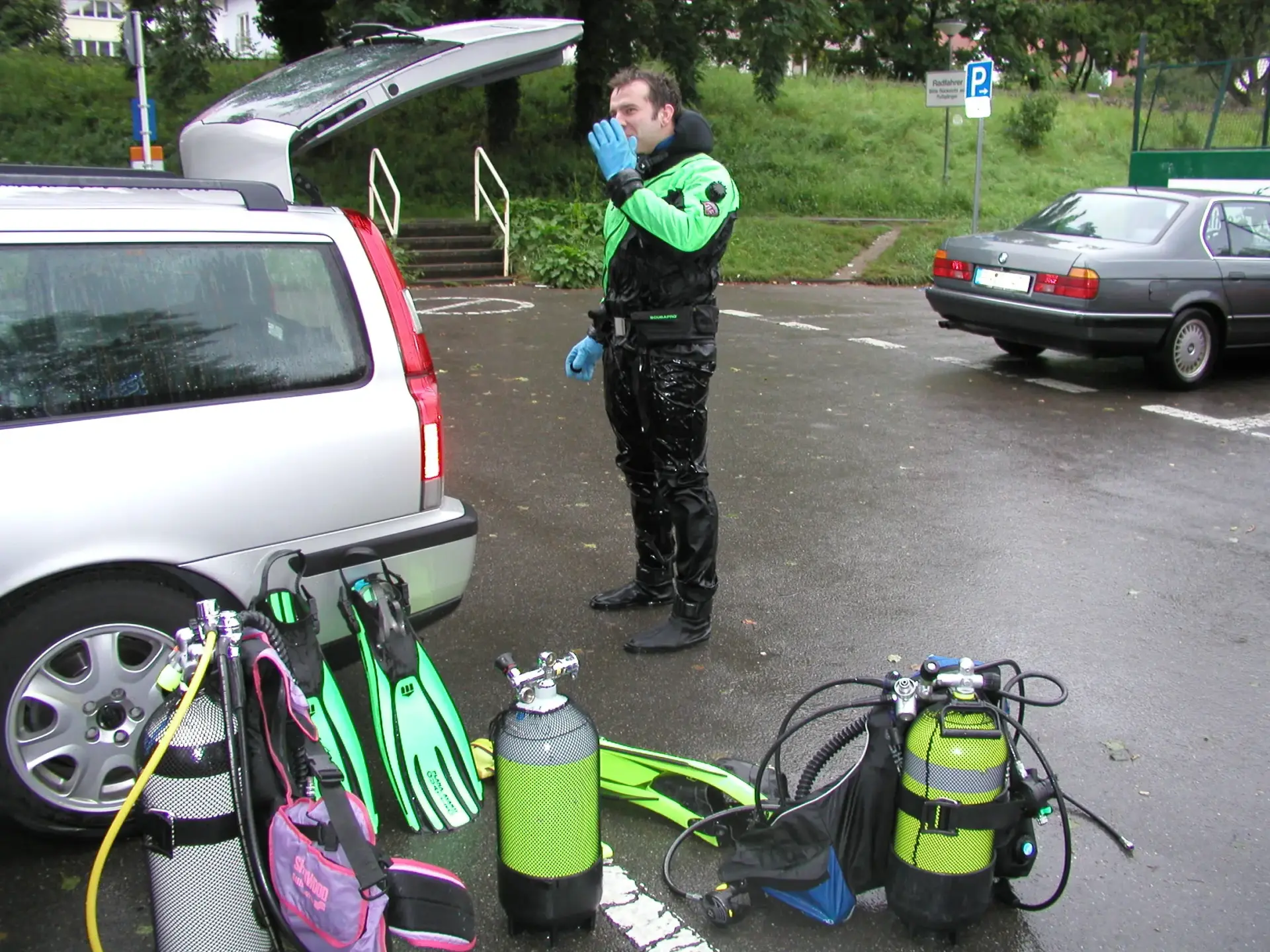 Markus Motz ready for diving