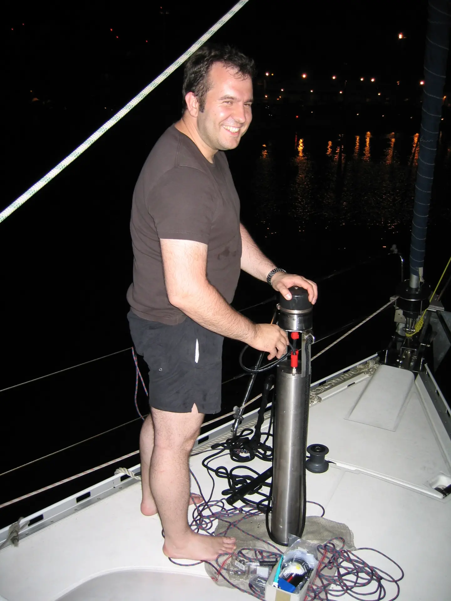 Markus Motz testing his first acoustic modem