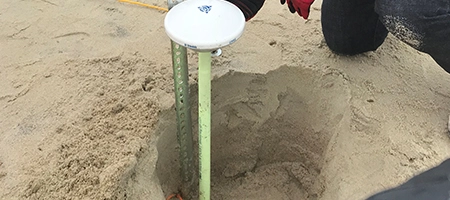 Measuring beach pore pressure response