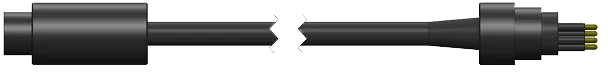RS-232 MCIL-6FS-FLS to MCIL-6MP-MLS, underwater extension cable