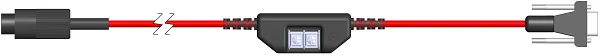 RS-232 MCIL-6FS to RS-232 DB9-F, patch cable, 2m