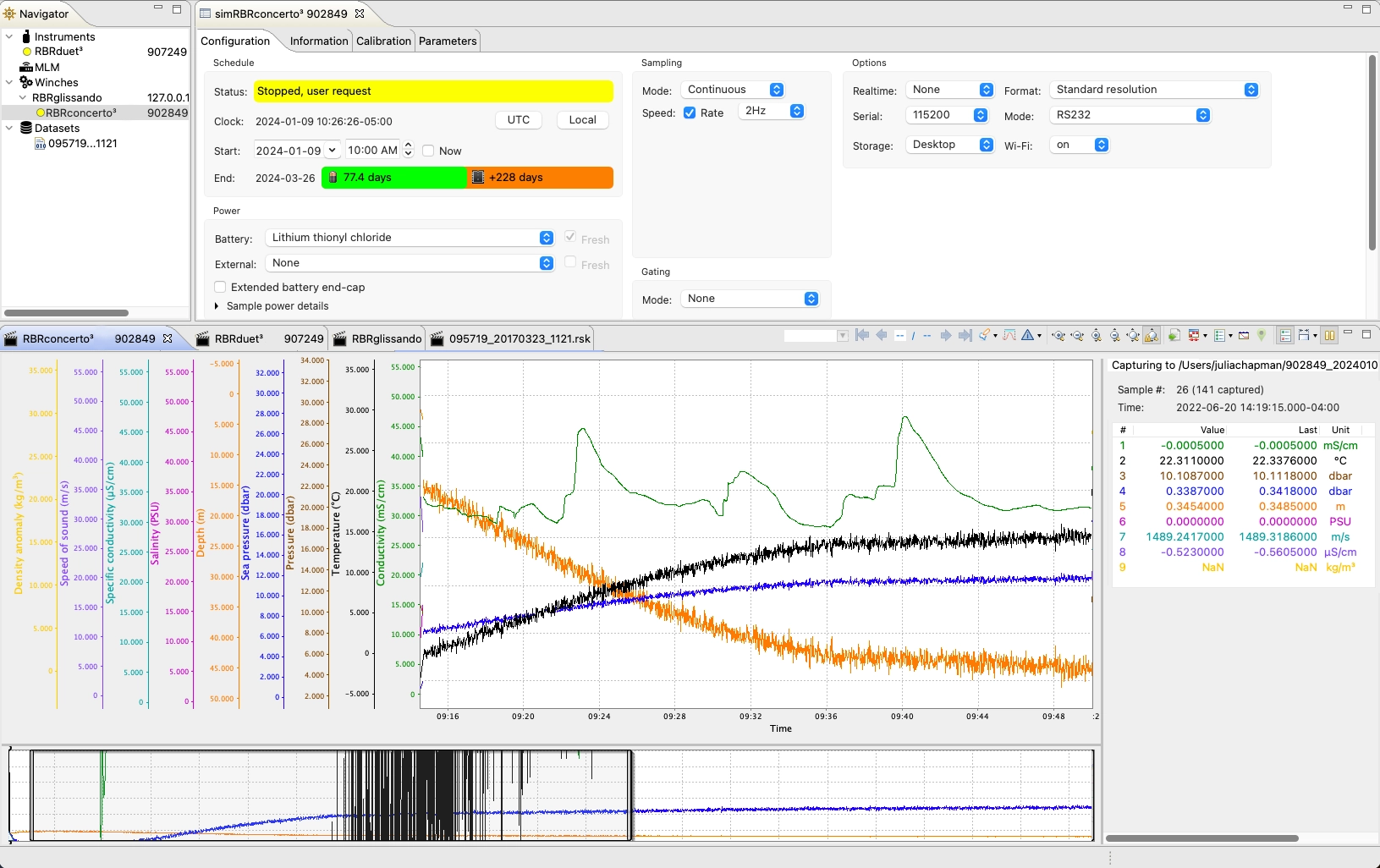 Screenshot of the Ruskin software interface