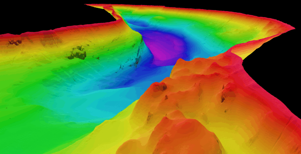 High resolution bathymetry viewed from south (CSIRO)